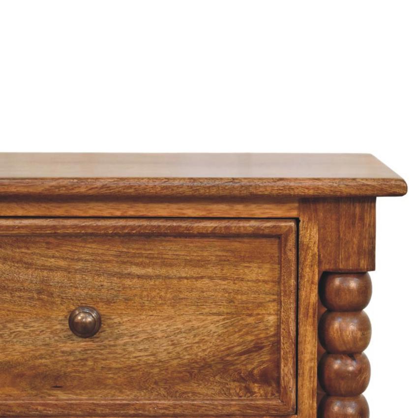 Harper Spindle Bedside Table | Timber Nightstand | Classic Bedroom Storage