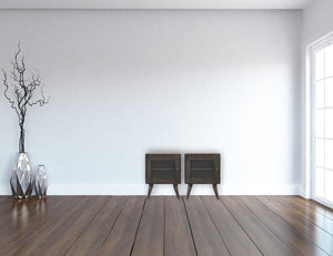 Havana Ash Black Bedside Table | Solid Mango Wood | Nordic Style