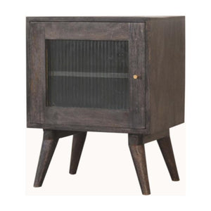Havana Ash Black Bedside Table | Solid Mango Wood | Nordic Style