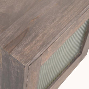 Havana Ash Black Bedside Table | Solid Mango Wood | Nordic Style