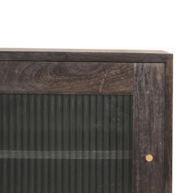 Havana Ash Black Bedside Table | Solid Mango Wood | Nordic Style