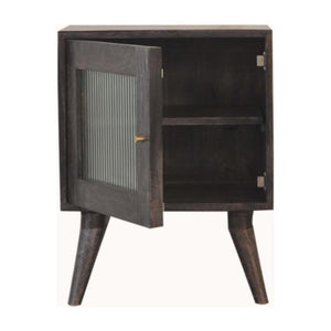 Havana Ash Black Bedside Table | Solid Mango Wood | Nordic Style