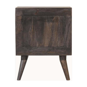 Havana Ash Black Bedside Table | Solid Mango Wood | Nordic Style