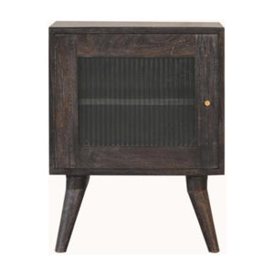 Havana Ash Black Bedside Table | Solid Mango Wood | Nordic Style