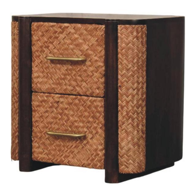 Havana Canefront Drawer Chest | Natural Cane Detail | Textured Bedroom Storage