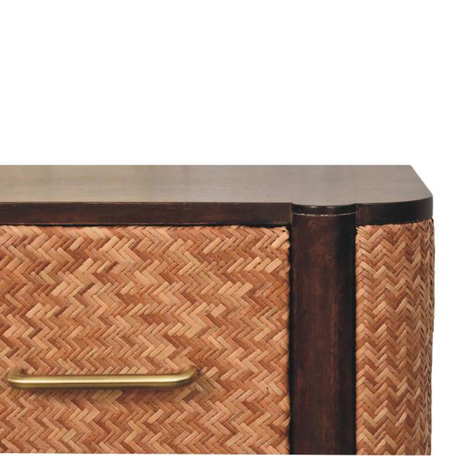 Havana Canefront Drawer Chest | Natural Cane Detail | Textured Bedroom Storage