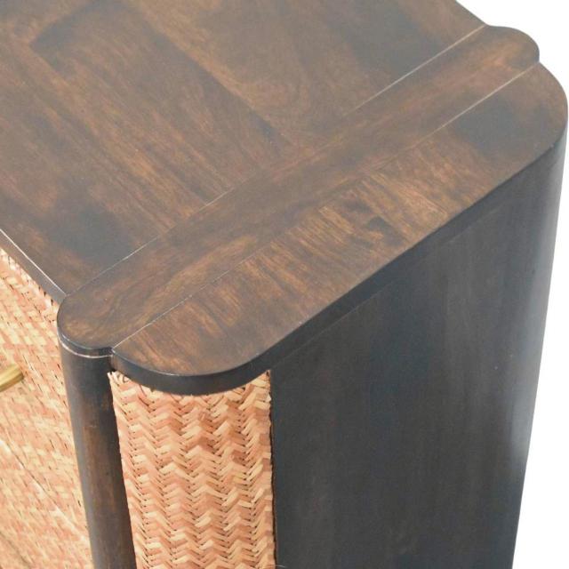 Havana Canefront Drawer Chest | Natural Cane Detail | Textured Bedroom Storage