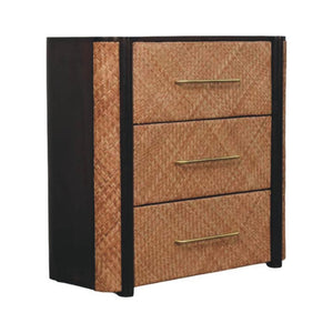 Havana Weave 3-Drawer Chest | Woven Texture | Bedroom Storage