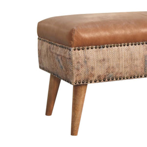 Haven Durrie Bench | Woven Textile Upholstery | Hallway & Bedroom Seating