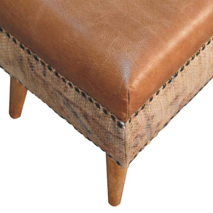 Haven Durrie Bench | Woven Textile Upholstery | Hallway & Bedroom Seating