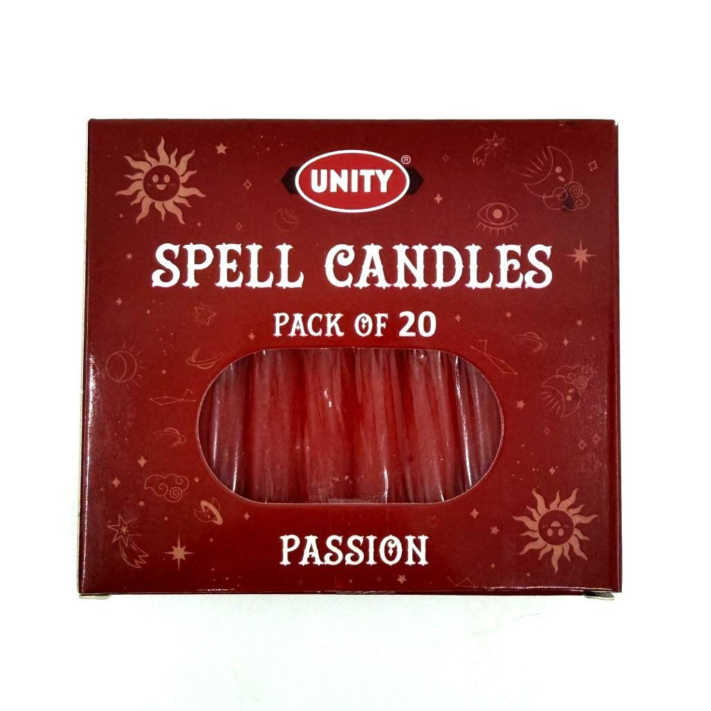 HEM Unity Spell Candles – Passion | Red Ritual Candles, Pack of 20