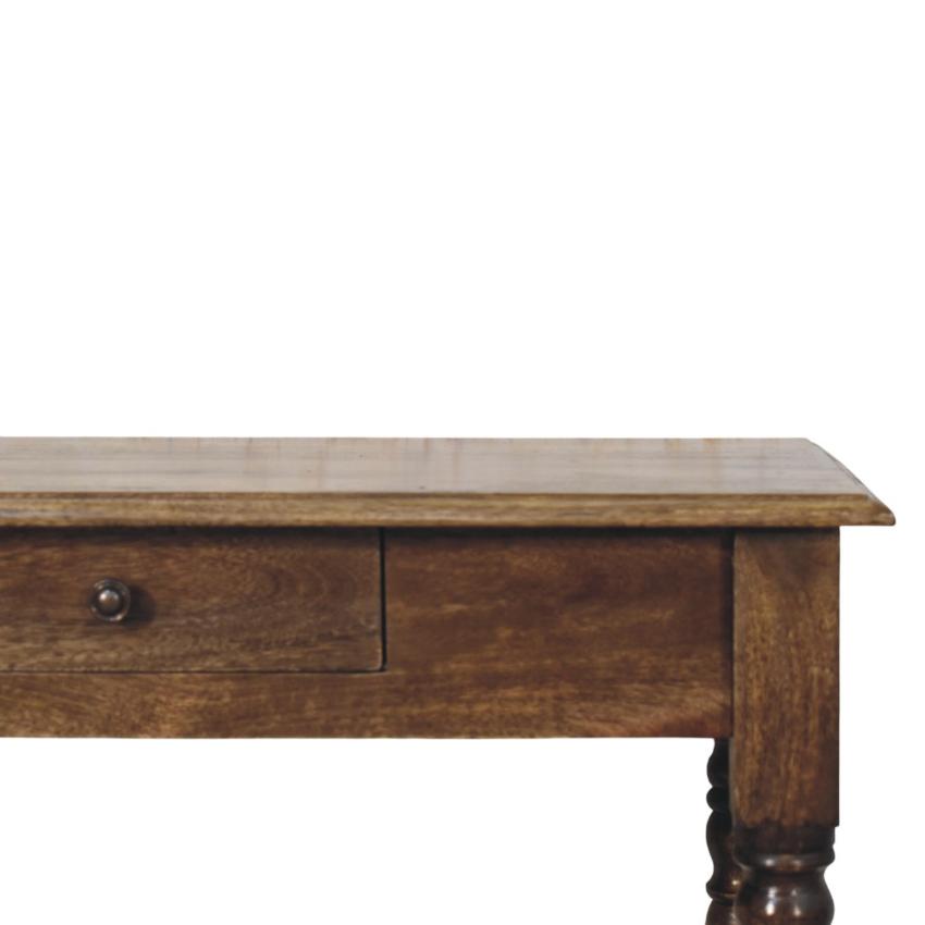 Heritage Turned-Leg Desk | Solid Wood Writing Table