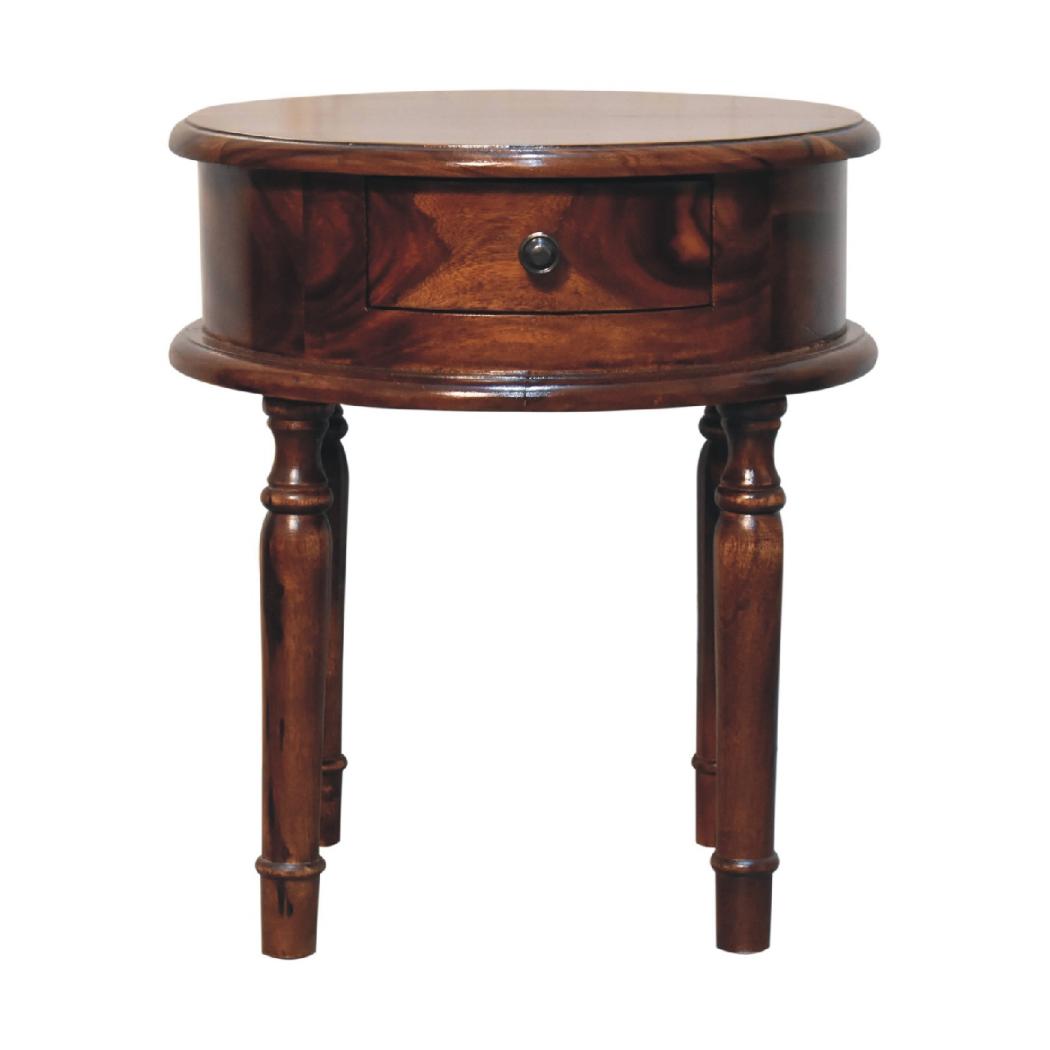 Honey Finish Turned Leg Bedside | Classic Nightstand | Warm Bedroom Accent