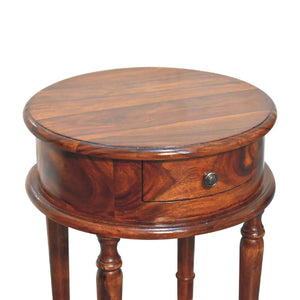 Honey Finish Turned Leg Bedside | Classic Nightstand | Warm Bedroom Accent