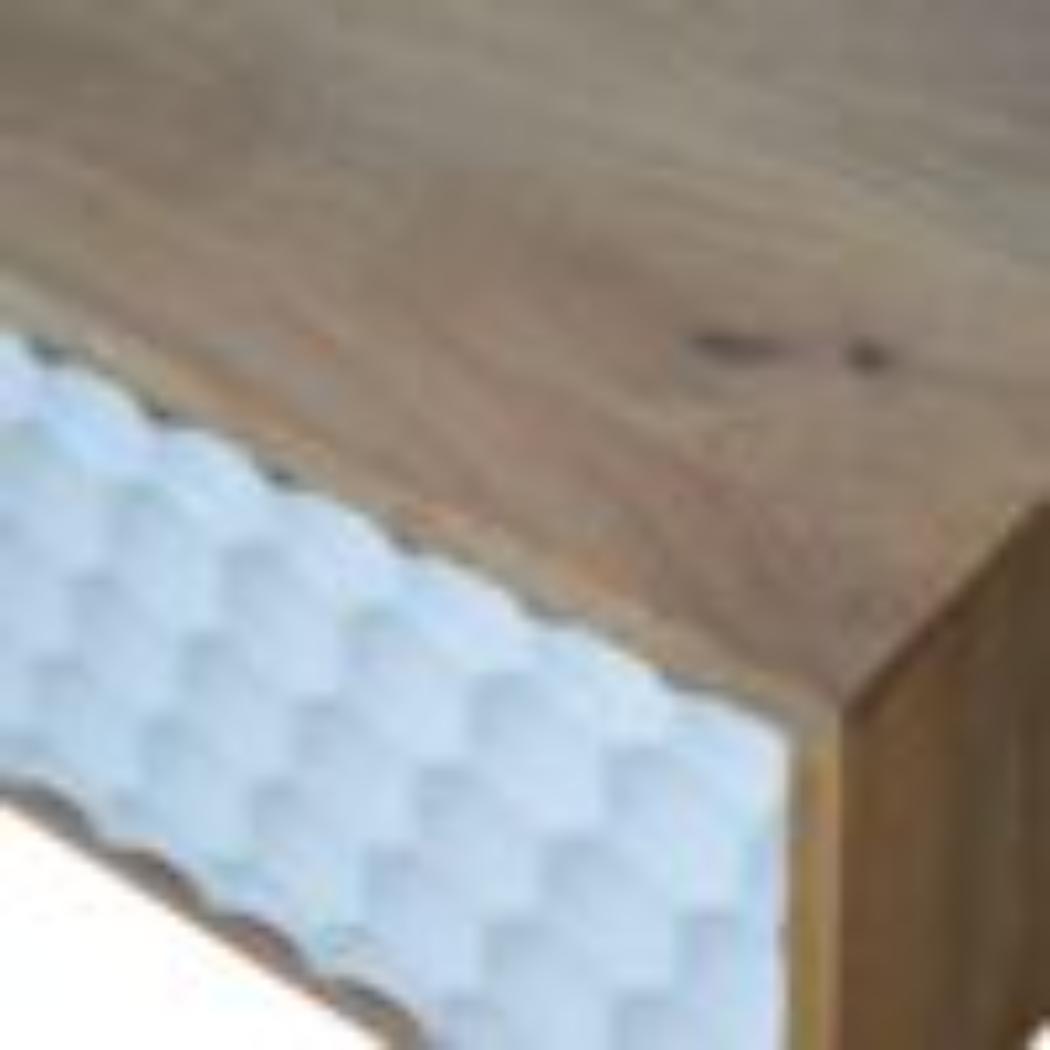 Honeycomb Carved Coffee Table | Textured Design | Living Room Centrepiece