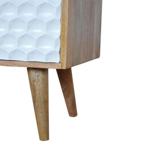 Honeycomb Carved Coffee Table | Textured Design | Living Room Centrepiece