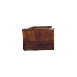 Indira Chestnut Floating Console Table | Solid Mango Wood | Wall-Mounted Hallway Shelf