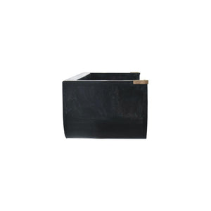 Indira Floating Console Table | Solid Mango Wood | Ash Black Finish | Wall-Mounted Entryway Shelf