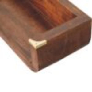 Indira Floating Console Table | Solid Mango Wood | California Walnut Finish | Wall-Mounted Shelf