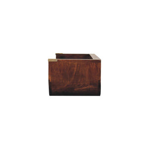 Indira Floating Console Table | Solid Mango Wood | California Walnut Finish | Wall-Mounted Shelf