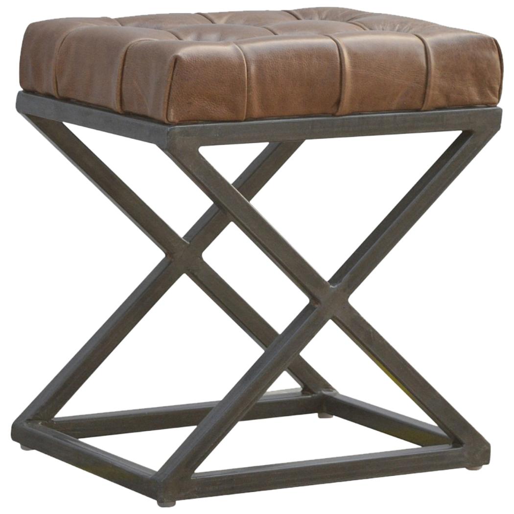 Industrial Cross Metal Coffee Table | Metal Base | Rustic-Industrial Design