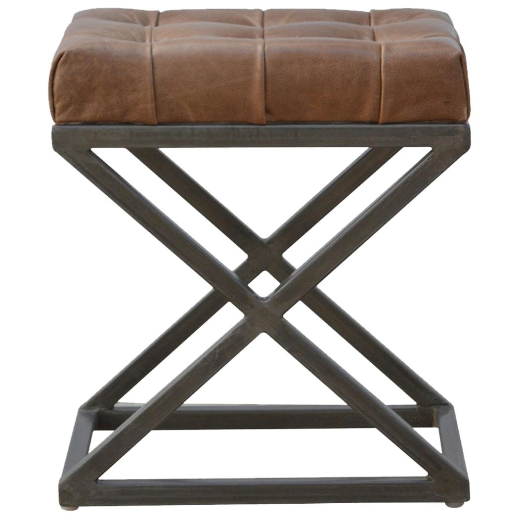 Industrial Cross Metal Coffee Table | Metal Base | Rustic-Industrial Design