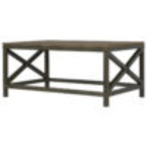 Industrial Cross Metal Coffee Table | Oatmeal Finish | Rustic-Industrial Design