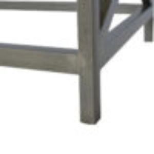 Industrial Cross Metal Coffee Table | Oatmeal Finish | Rustic-Industrial Design