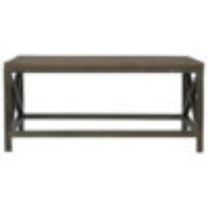 Industrial Cross Metal Coffee Table | Oatmeal Finish | Rustic-Industrial Design