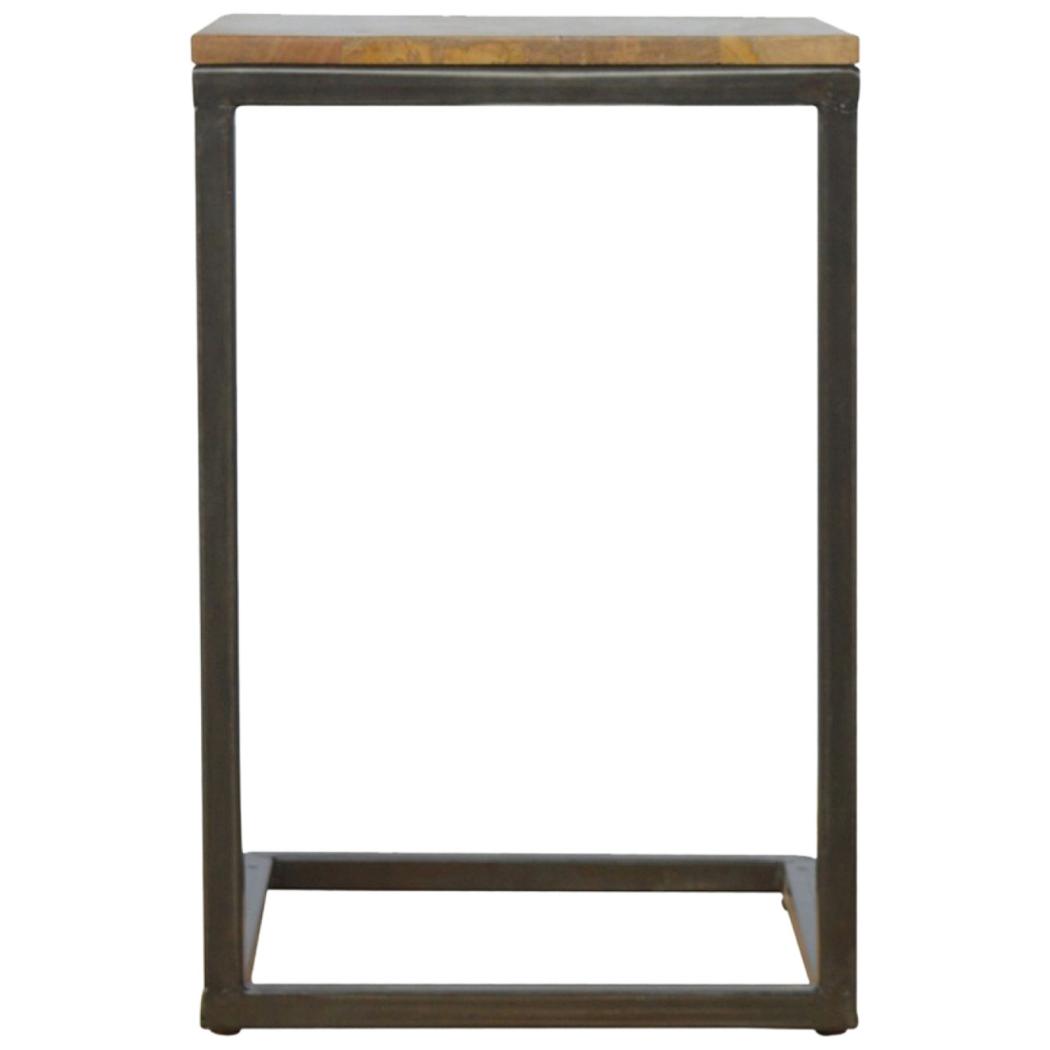 Industrial Small End Table | Compact Design | Side Table