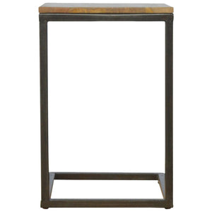 Industrial Small End Table | Compact Design | Side Table