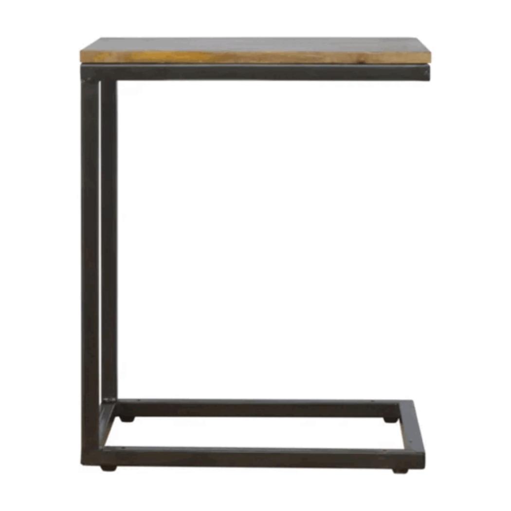 Industrial Small End Table | Compact Design | Side Table