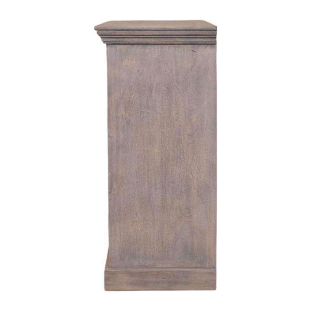 Jaipur Lattice Sideboard | Solid Mango Wood | Acid Wash Finish | 2 Drawer 2 Door Storage Cabinet