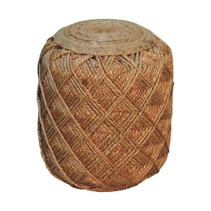 Jute Fibre Footstool | Large | Natural Textured Accent