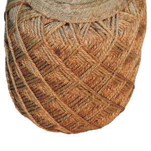 Jute Fibre Footstool | Large | Natural Textured Accent