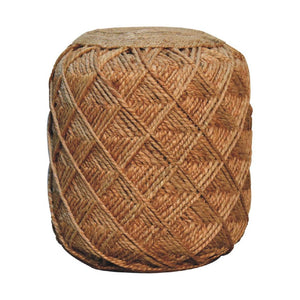 Jute Fibre Footstool | Large | Natural Textured Accent