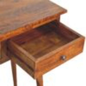 Large 3 Drawer Console Table | Chestnut Finish | Hallway Storage