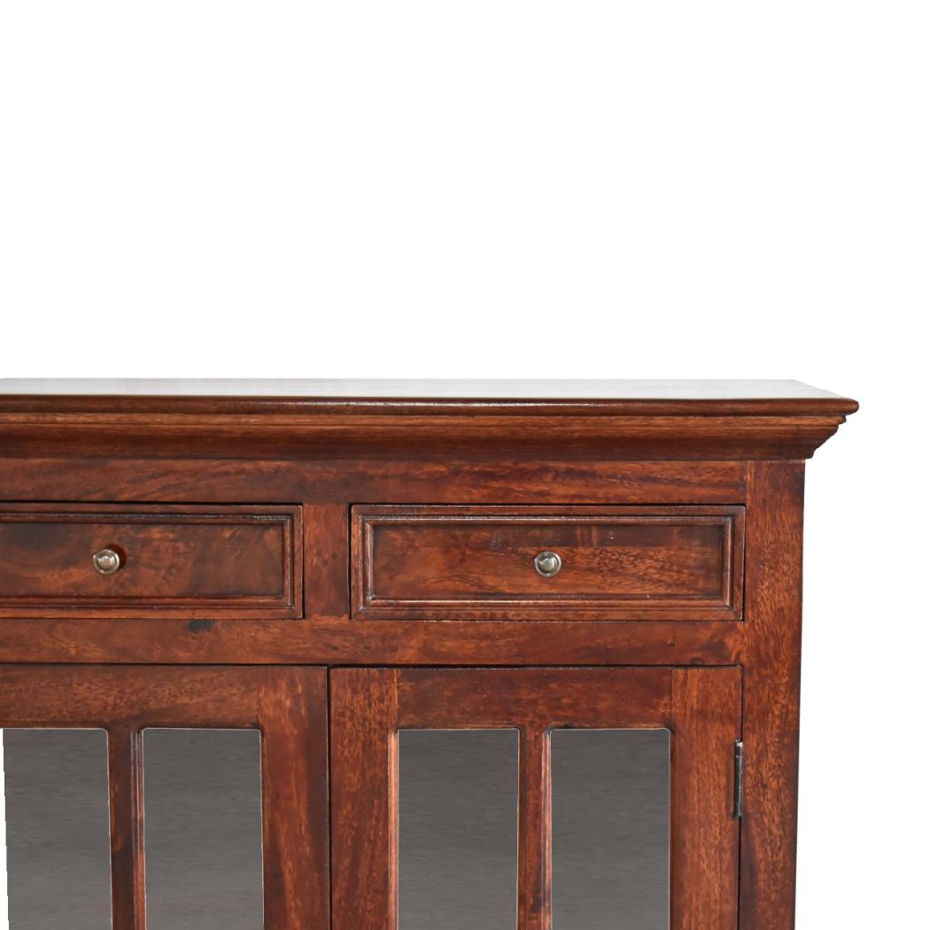 Large Cherry Glazed Sideboard | Statement Storage Cabinet | Dining & Living Furniture