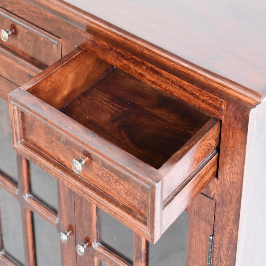 Large Cherry Glazed Sideboard | Statement Storage Cabinet | Dining & Living Furniture