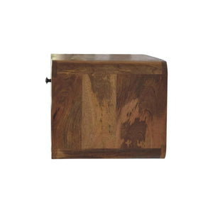 Large Curved Floating Bedside Table | Open Slot | Wall-Mounted Design