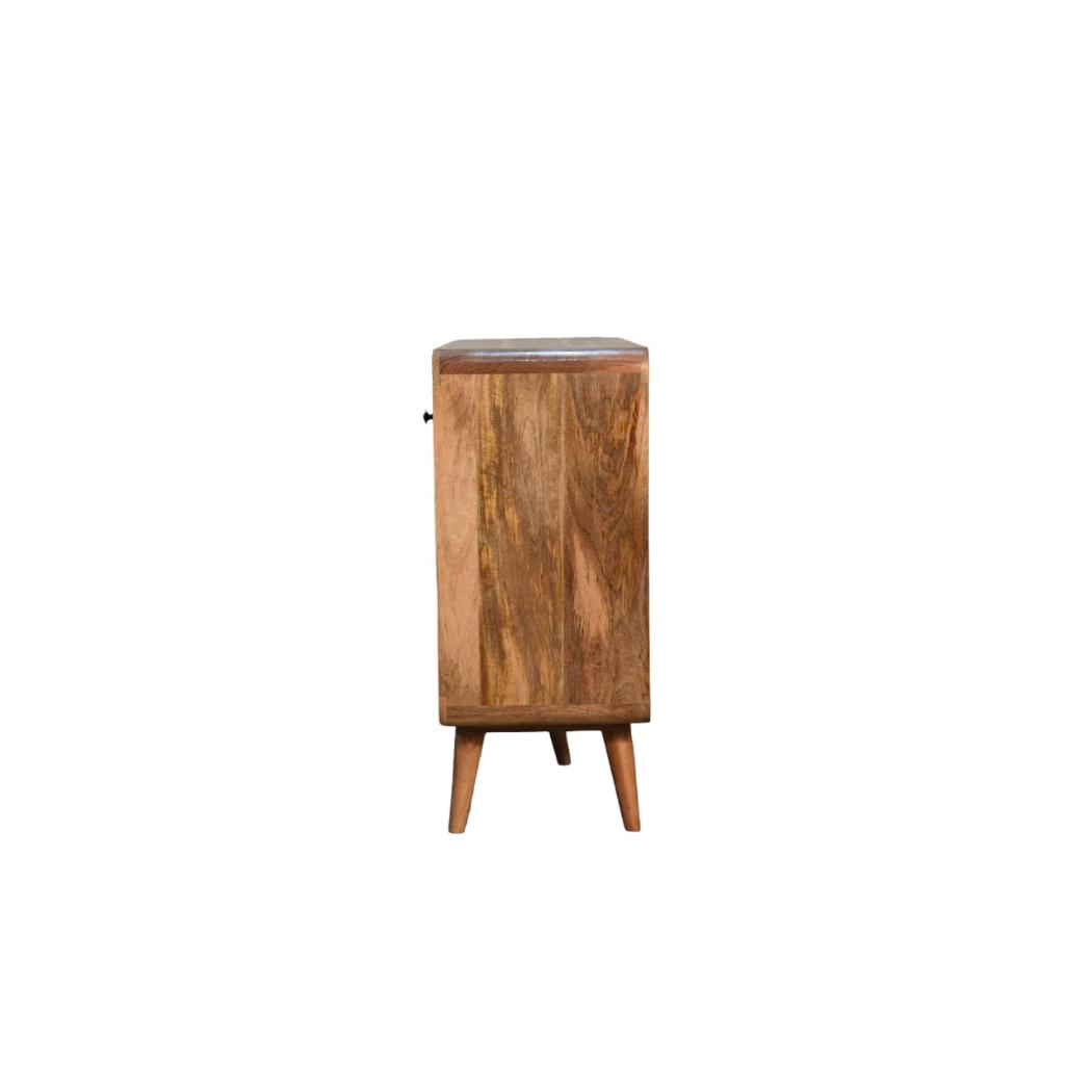 Large Curved Oak-Inspired Chest | Solid Mango Wood | Soft Curved Profile