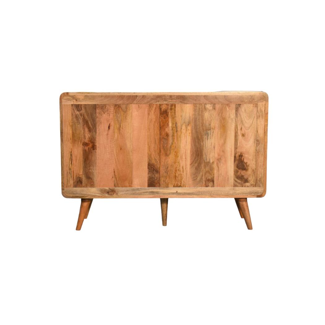Large Curved Oak-Inspired Chest | Solid Mango Wood | Soft Curved Profile