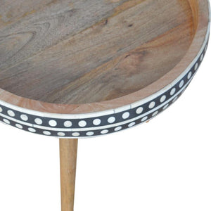 Large Dotted End Table | Decorative Pattern | Living Room Side Table