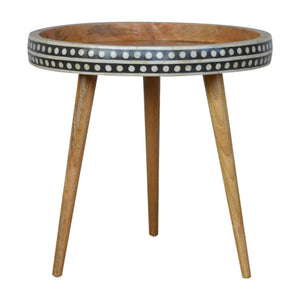 Large Dotted End Table | Decorative Pattern | Living Room Side Table