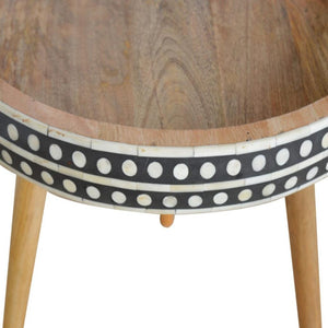 Large Dotted End Table | Decorative Pattern | Living Room Side Table