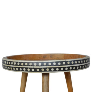 Large Dotted End Table | Decorative Pattern | Living Room Side Table