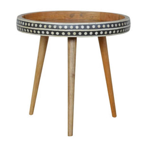 Large Dotted End Table | Decorative Pattern | Living Room Side Table