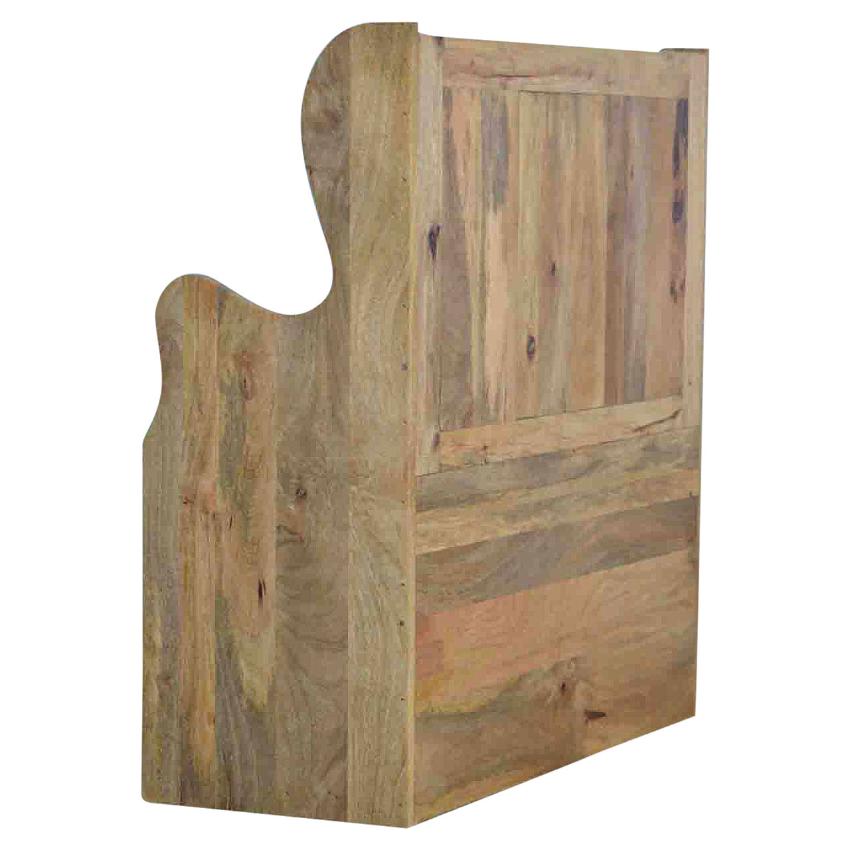 Large Solid Mango Wood Monks Bench | Lift-Up Storage | Oak-Style Finish