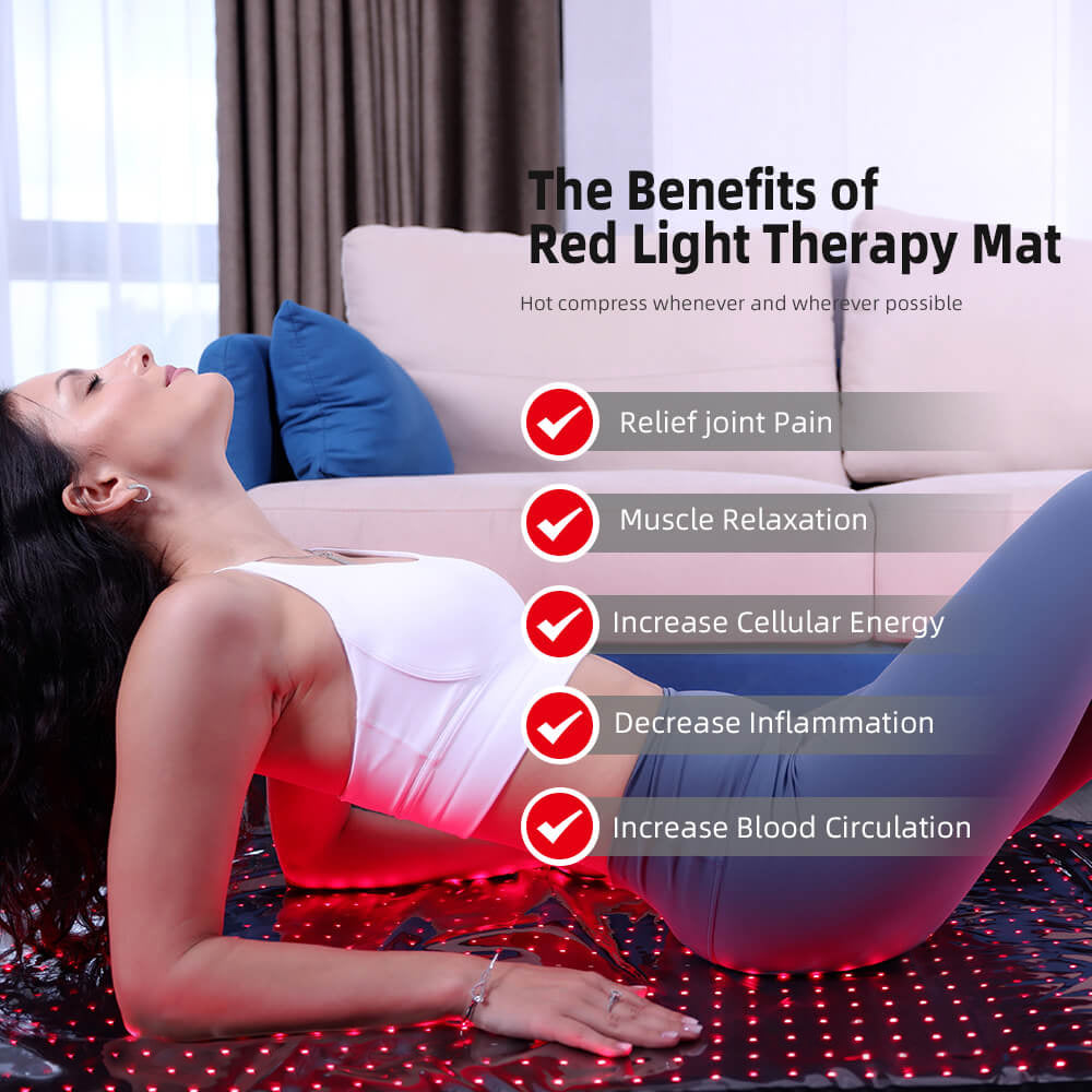 Red & Infrared LED Light Therapy Mat | Portable Full Body Pad | 660nm & 850nm | Dual Wavelength | 160×60cm