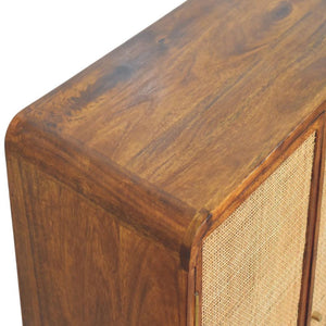 Larissa 2 Door Cabinet | Solid Mango Wood | Chestnut Finish | Versatile Storage Cupboard